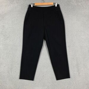 Athleta Endless Ankle Pants Women's 8/P Black High Rise Stretch Tapered Pull On